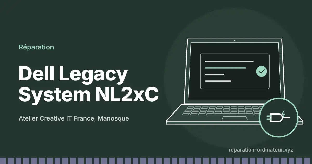 Illustration : réparation Dell Legacy System NL2xC à l’atelier Creative IT France de Manosque