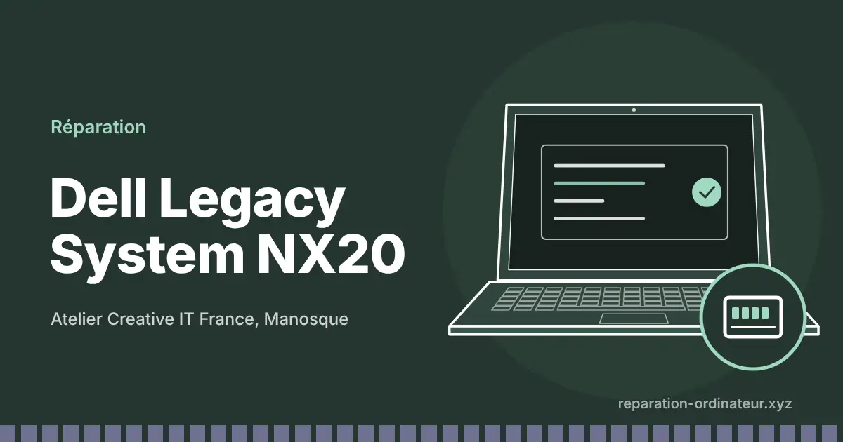 Illustration : réparation Dell Legacy System NX20 à l’atelier Creative IT France de Manosque
