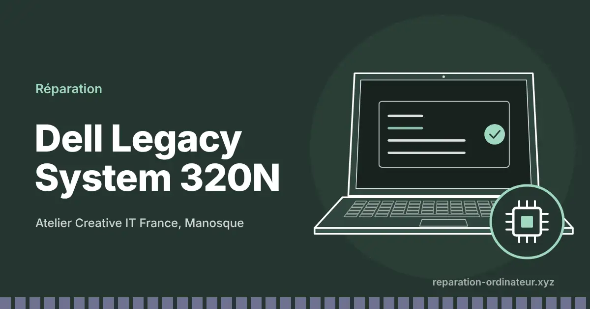 Illustration : réparation Dell Legacy System 320N à l’atelier Creative IT France de Manosque