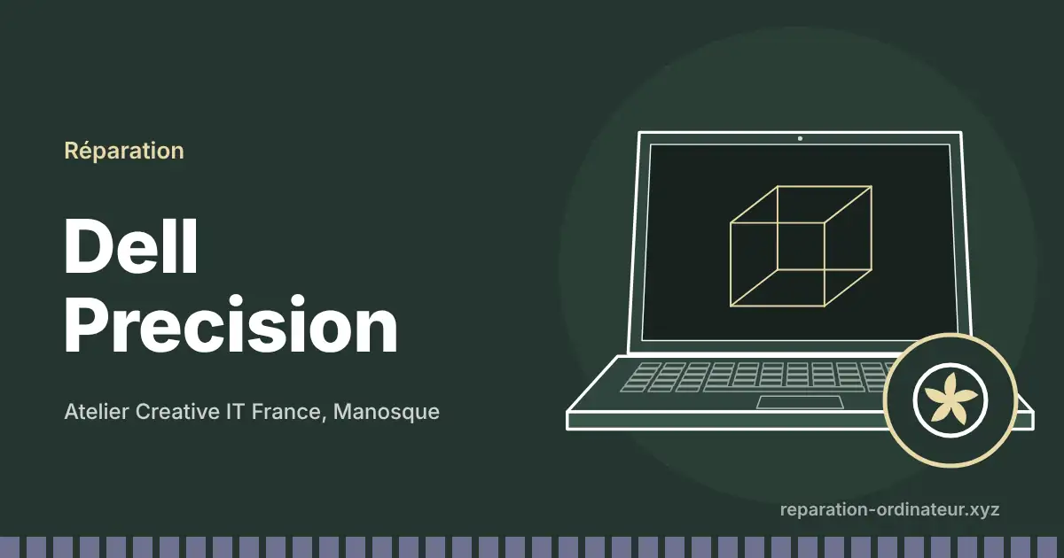 Illustration : réparation Dell Precision à l’atelier Creative IT France de Manosque