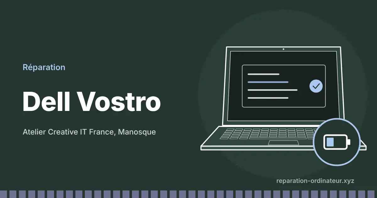 Illustration : réparation Dell Vostro à l’atelier Creative IT France de Manosque